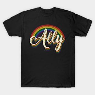 Vintage Ally LGBT gift T-Shirt